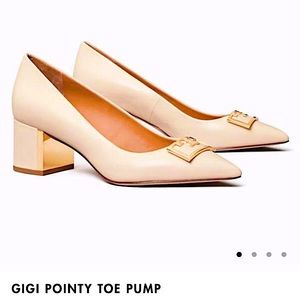NIB ✨ Authentic Tory Burch Gigi T Logo Pointy Toe Pump